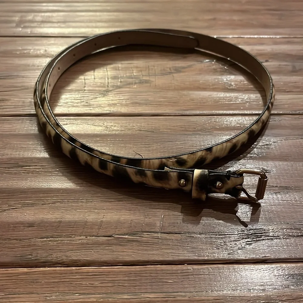 Ann Taylor Brown and Tan Leather Belt Size S